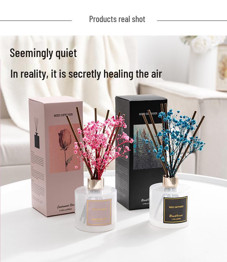 High-Grade 200ml Flameless Aroma Essential Oil Air Freshener - Long-Lasting Odor Removal Fragrance for Home & Bedroom