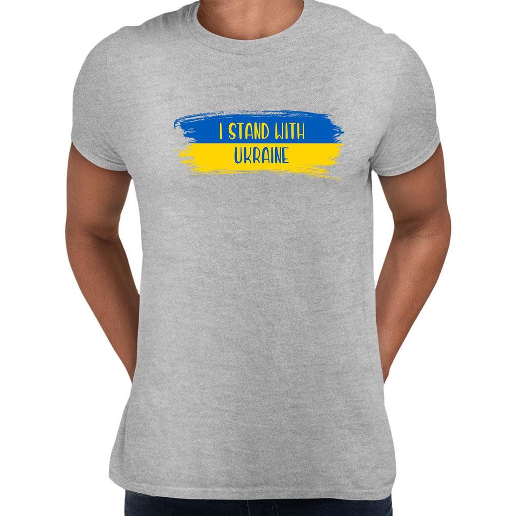 I Stand with Ukraine T-shirt Quote Typographygraphy Ukraine Gift Tee