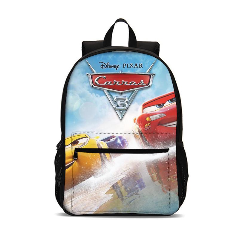 Cars Movies Cartoon Backpack For Kids With Nylon Material And Spacious Design