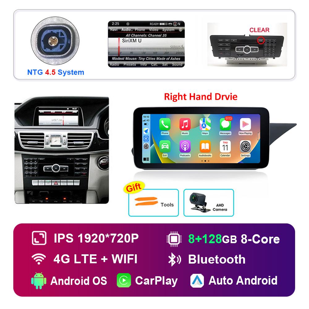 10.25 Inch Right Hand Drvie for Mercedes Benz E Class W212 2009 - 2015 NTG 4.0 4.5 System Android Car Radio Multimedia Player