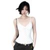 Summer New Sweet Wind Polka Dot Ruffle Hem Sling Vest Women's Design Sense Slim and Thin Sleeveless Top