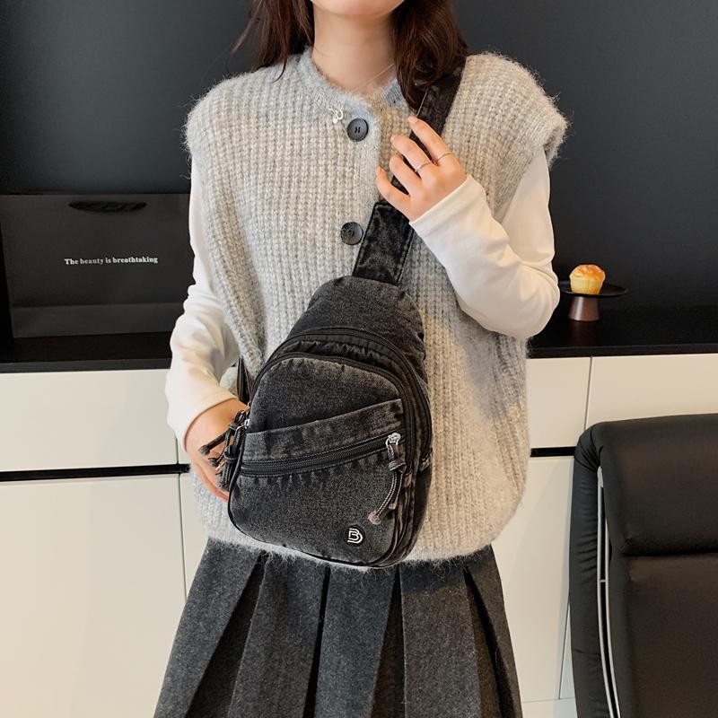 Damen Brusttasche Große Kapazität Mehrschichtige Umhängetasche Crossbody-Tasche