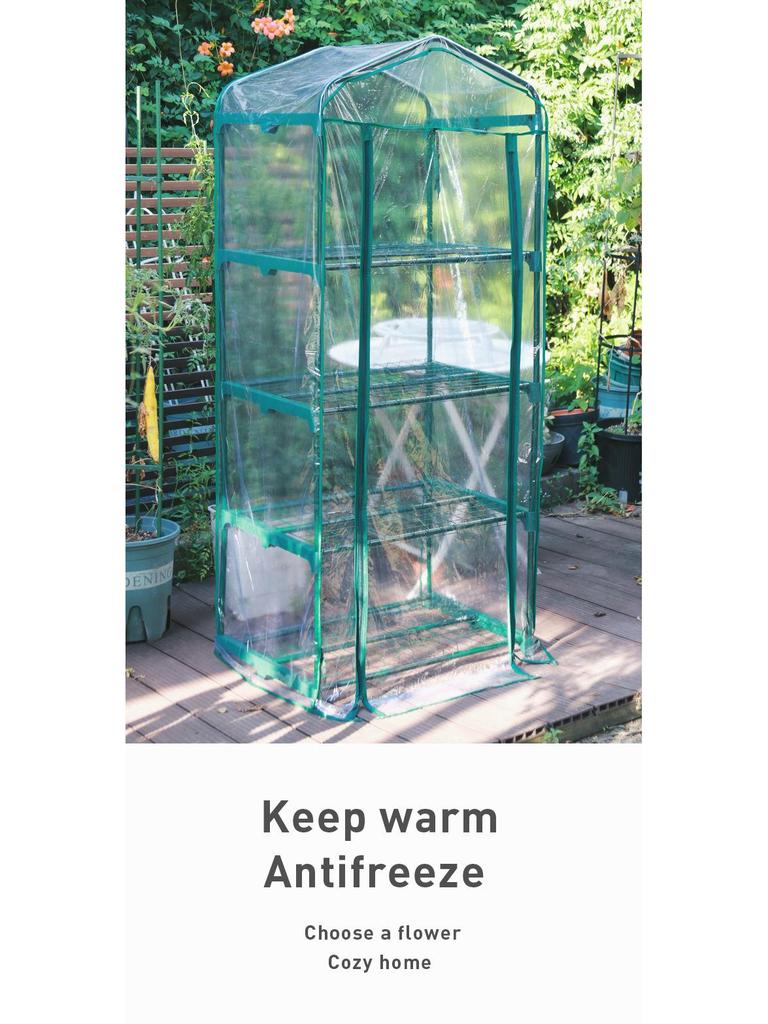 Compact Balcony Greenhouse: Protects Flowers, Succulents & Plants, Ideal for Courtyard, Provides Winter Frost Protection & Warmth