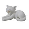 xiaobudian 3D Printed Cat Ornament, Realistic Plush Texture Figurines, Black White Cute Healing Sculpture, for Desk Car Bookshelf Decor
