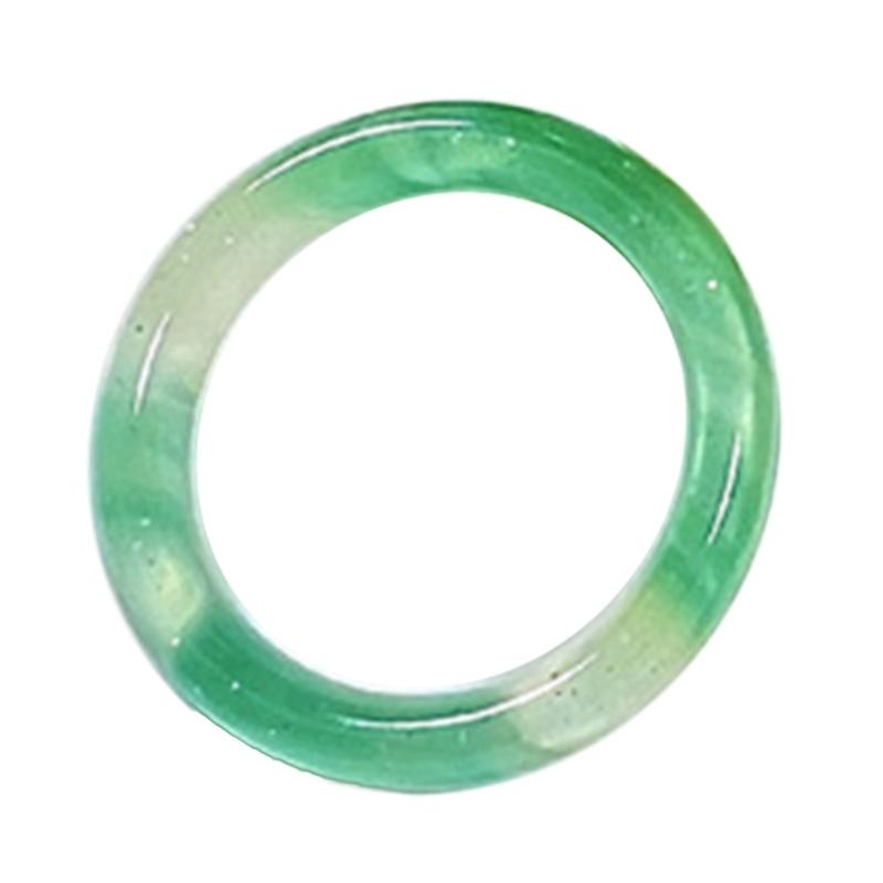 Retro Transparent Colourful Acrylic Resin Round Rings Minimalist Geometric Rings For Girls Colorful Marble Pattern Jewelry Gifts