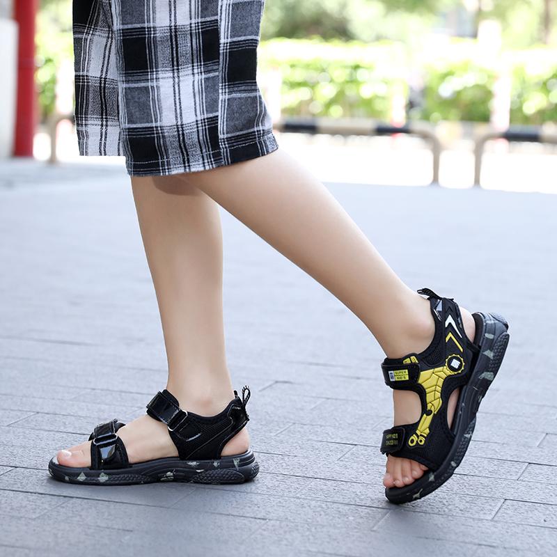 28-40 Kinder Sommer Anti-Rutsch Verschleißfest Modische Klettverschluss Freizeit Sandalen Outdoor Strandschuhe