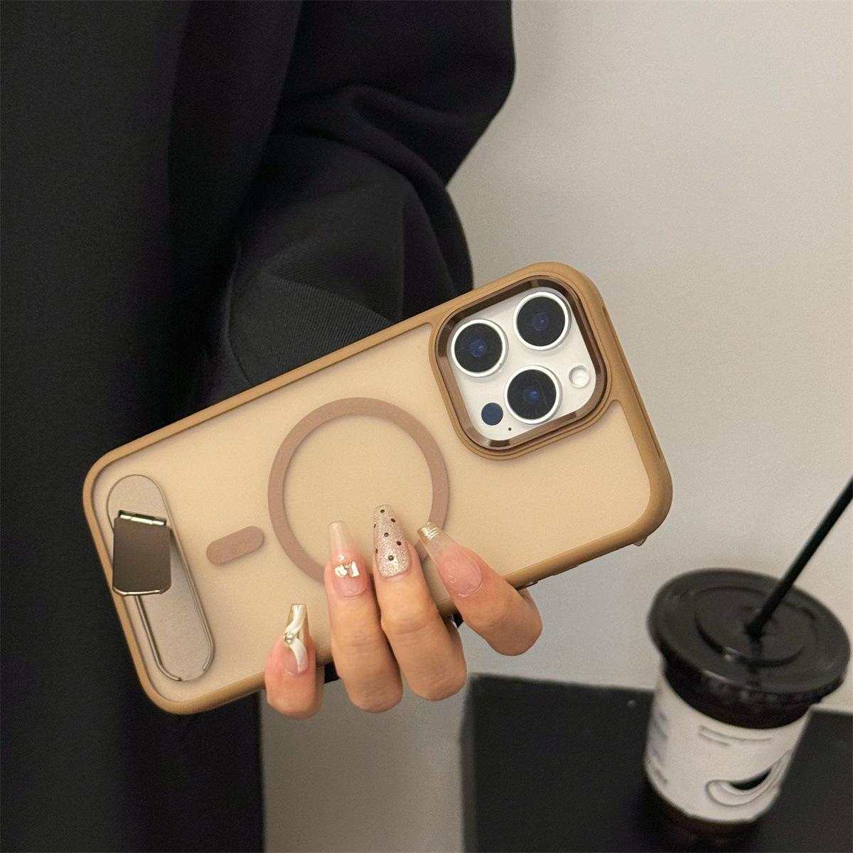 

Magnetic Invisible Stand Phone Case Suitable for IPhone16 Shell, 15promax Protective Case and Apple 14 Simple Case iPhone11pro