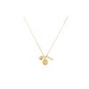 CHANEL Metal Artificial Pearl Rhinestone Crystal Gold Necklace Unisex Gold/Pearl White