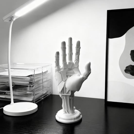 Yousheng 3D Printed Robotic Hand Statue Game Controller Stand Mechanical Hand Statue Gamepad Joystick Holder Support Rack Decoration