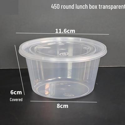 MOLUONA Runde Einweg-Takeout-Essensbox mit Deckel