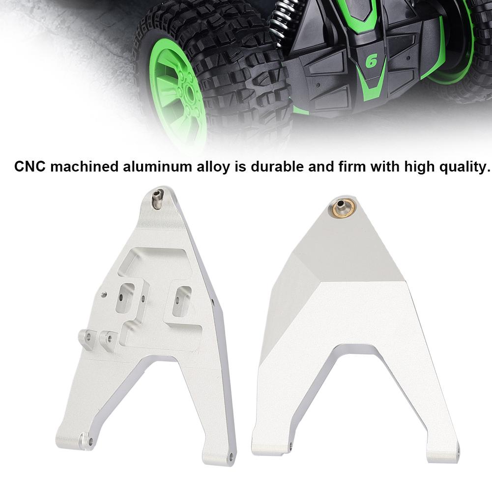 2PCS Metal Front Lower Suspension Arm Pull Rod for TRAXXAS UDR RC Truck Model(Silver)