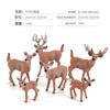 Children'S Cognitive Forest Series Animal Model, Simulated White-Tailed Deer 6-Piece Christmas Ornament Toy
