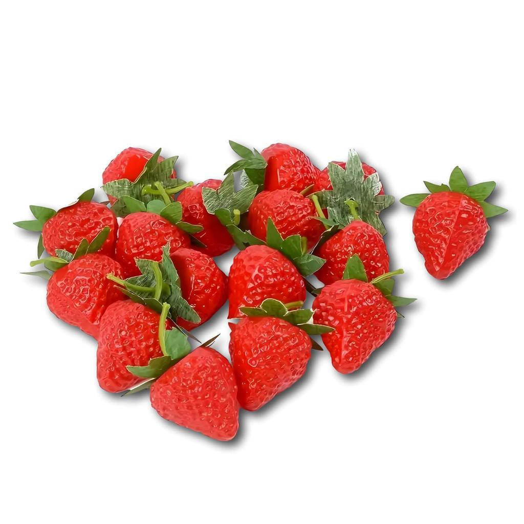 ENN LLC Strawberry Model Food Sample Fruit Models, 50 Pieces, 3.5cm