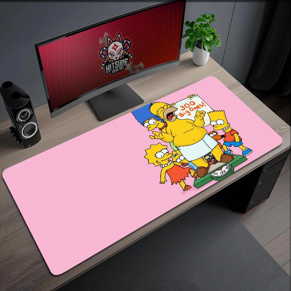 Funny Mouse Pad The Rubber Desktop XXL Desk Mats Non-slip Cartoon S-Simpsons Gaming Thickened Large MousePad Office