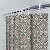 Black White Red Bath Shower Curtain With Sunburst Floral Pattern Decorative Waterproof Washable For Home Bathroom Accessories De