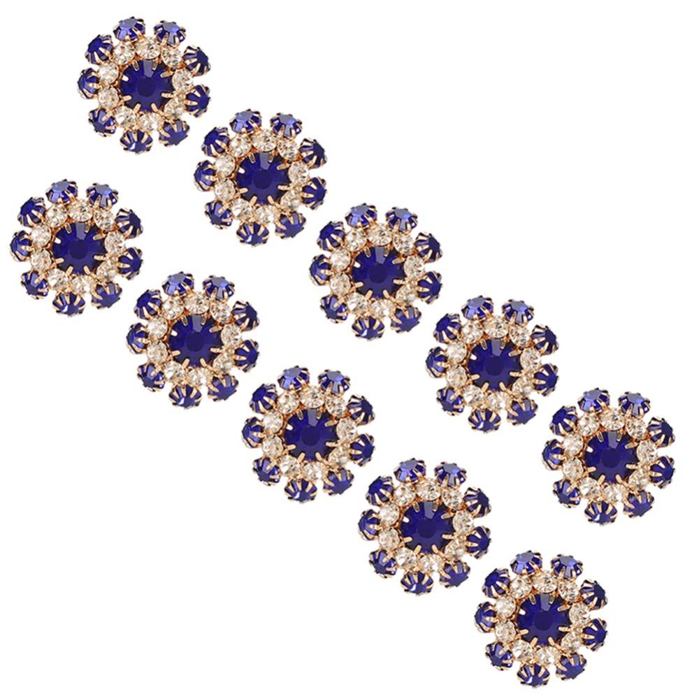 10pcs Royalblue Decorative Brooch Buttons Clothes Accessories Buttons  Holiday Decor