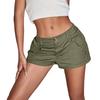 Damen Freizeit Cargo-Shorts mit elastischem Bund und Taschen, leichte, dehnbare Outdoor-Sportshorts für Sommeraktivitäten
