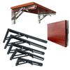 Support d'étagère pliable triangulaire haute résistance en acier laminé à froid, adapté pour montage mural et de table, 1/2 pièces