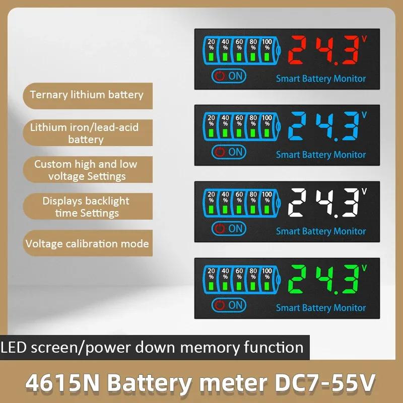 DC7-55V 3S-14S Battery Level Indicator 12V 24V 36V 48V 18650 Lipo Lithium Battery Capacity Board Voltage Battery Charging Tester