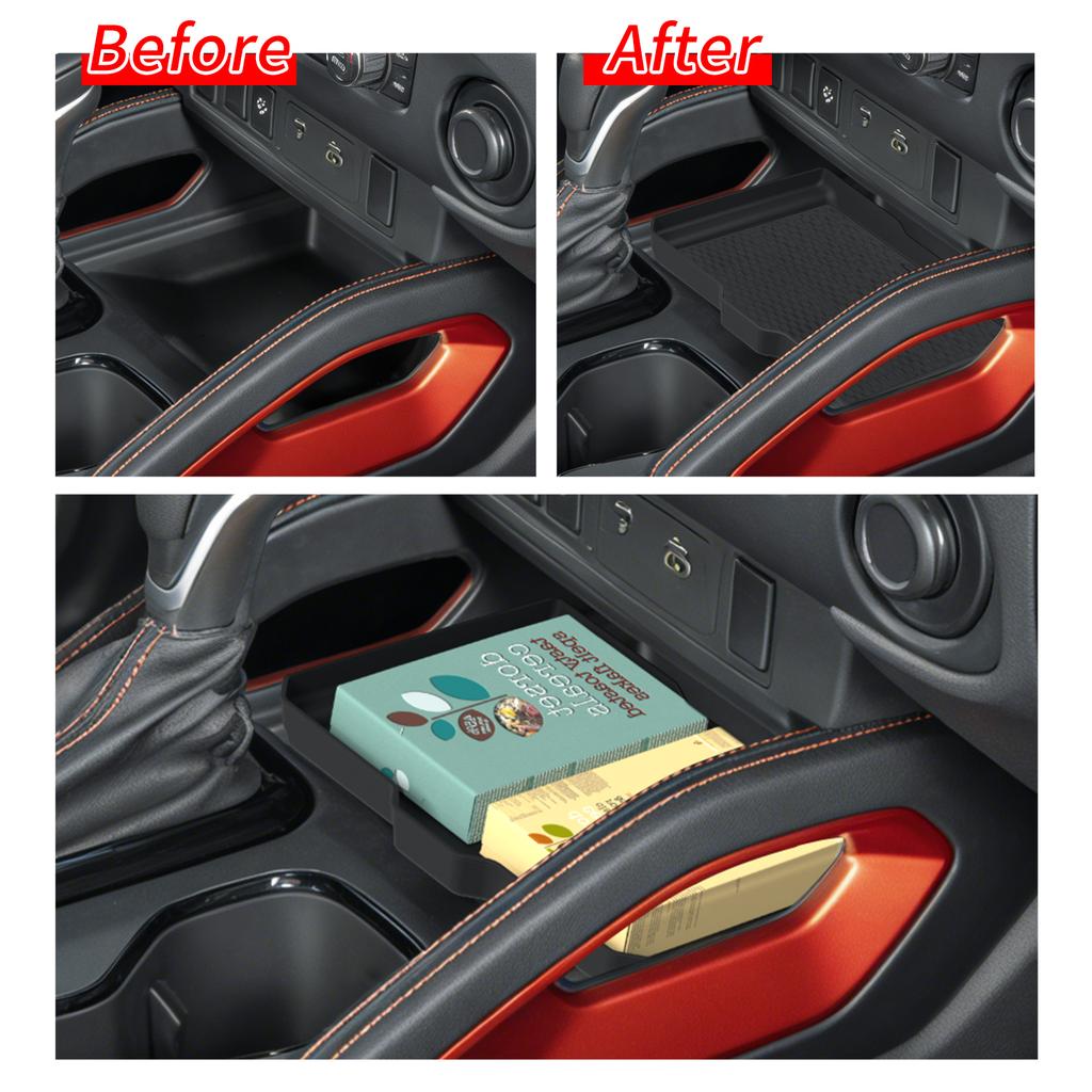 LUCKEASY for Nissan Frontier 2026 2022-2025 Central Control Storage Tray Automobile Interior Accessories Black
