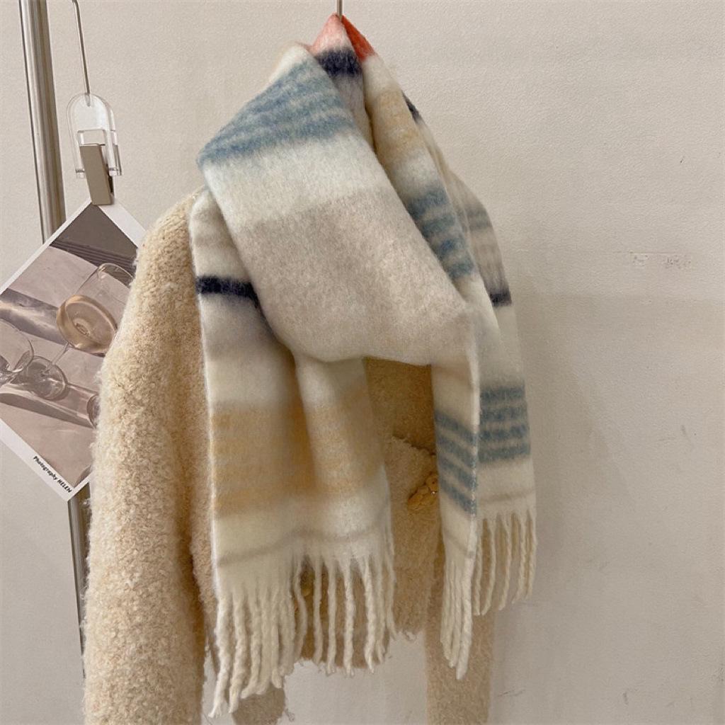 2024 TAIHOU Saturn Wool Scarf: Vivian Stripe Embroidery - Christmas & New Year Limited Edition