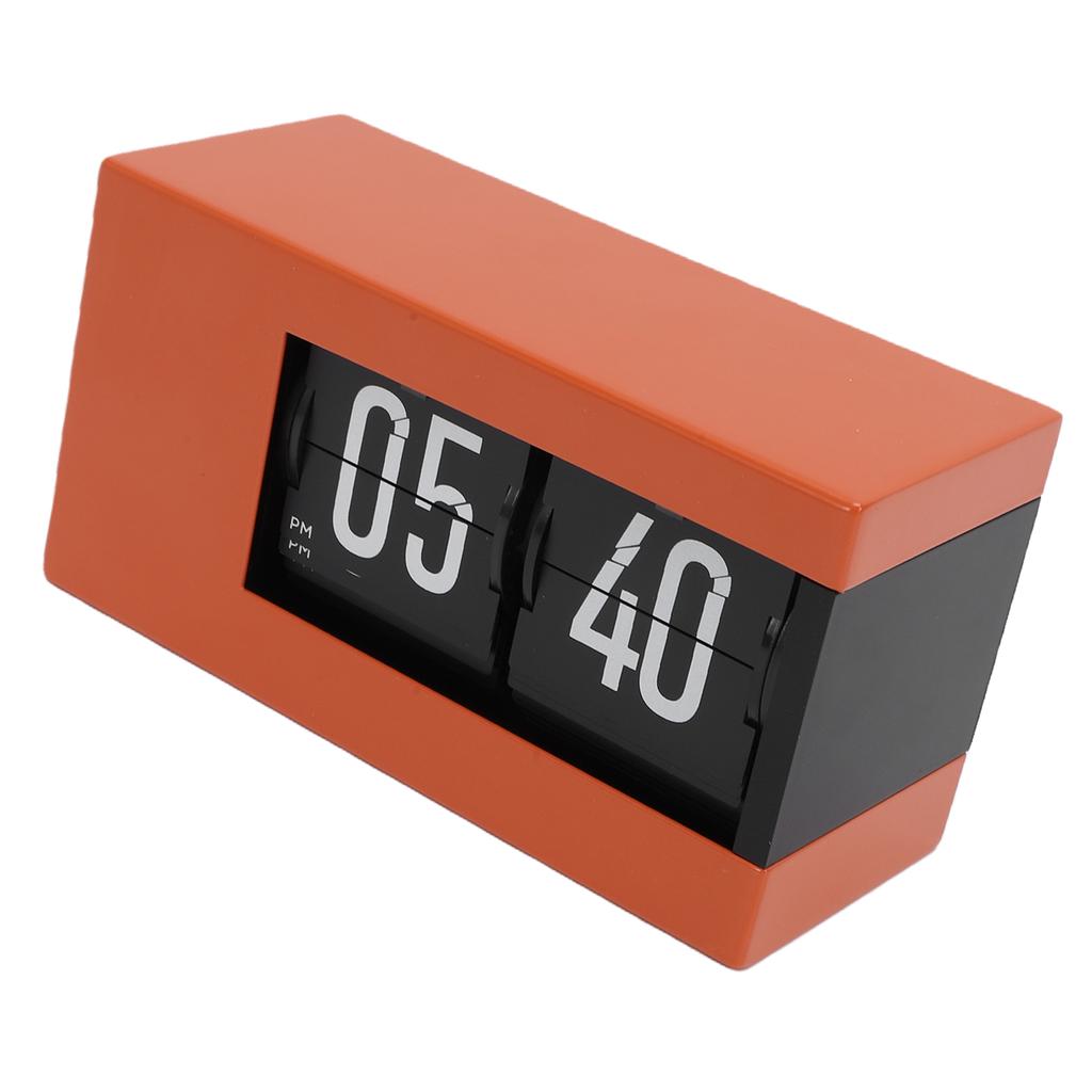 Kalender Klappuhr LED-Anzeige Automatisches Umblättern 12 Stunden AM PM Retro Ewiger Kalender Klappuhr
