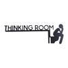 Black Thinking Room Wall Mount Sculpture Metal Decorative Door Frame Pendant Toilet Door Sign  Home