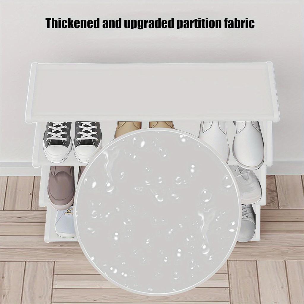 1 Set 4 Tier Stainless Steel Shoe Rack Organizer Easy To Install and Space Saving Shoes Organizer with Sturdy Frame Shoe Rack