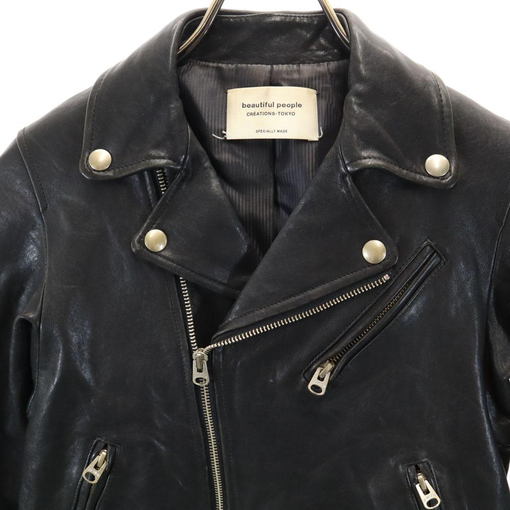 beautiful people Chaqueta doble de cuero negro 130 para mujer Usada