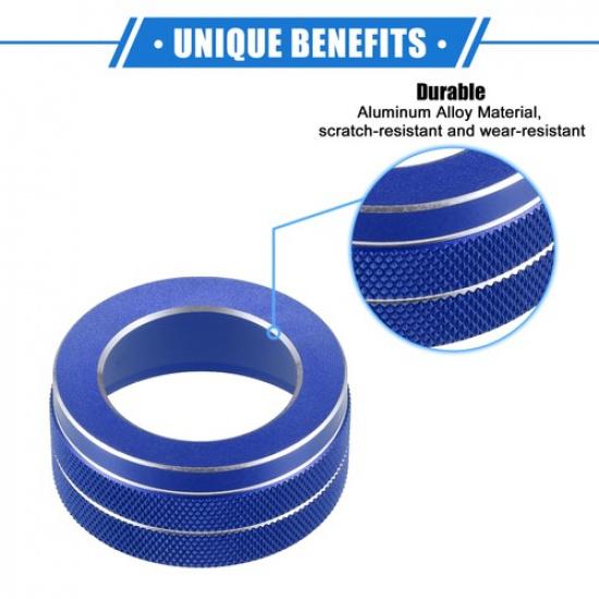 AC Climate Control Knob Rings FOUR  For Toyota RAV4 - Blue