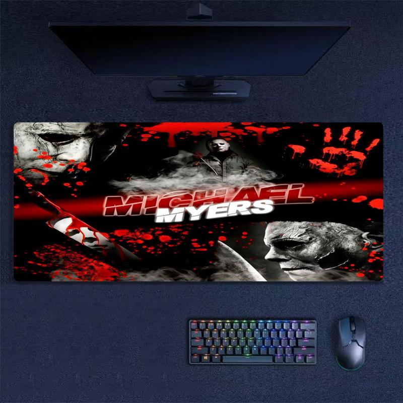 Horror Halloween Color Mouse Pad Large Gaming Table Cushion Non-slip Laptop Tablet Big Mousepad XXL Mat Mini PC Playmat With Lock edge
