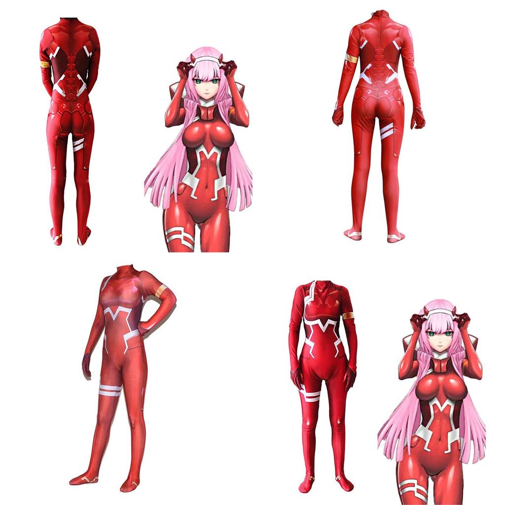 Stunning Anime Darling In The Franxx Zero Two 02 Cosplay Sexy Bodysuit For Women