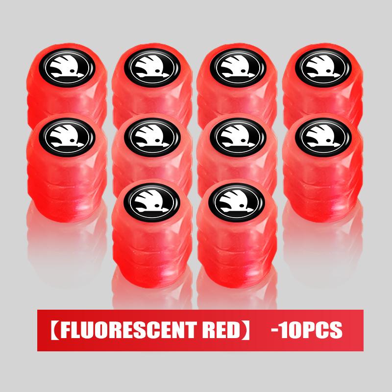 LKPP1 Luminous Tire Valve Cap Car Wheel Hub Glowing Cover Auto Accessories For Skoda Rapid Octavia Derivative Enyaq-iV VisionS Yeti