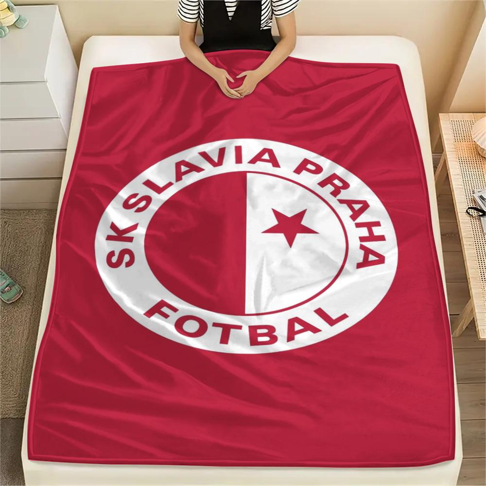 

1pc SK Prague Slavia Print Flannel Blanket, High quality Comfortable for All Seasons, Home Decor, Warmth and Comfort, Perfect for Christmas Gifts86 80cm x 120cm