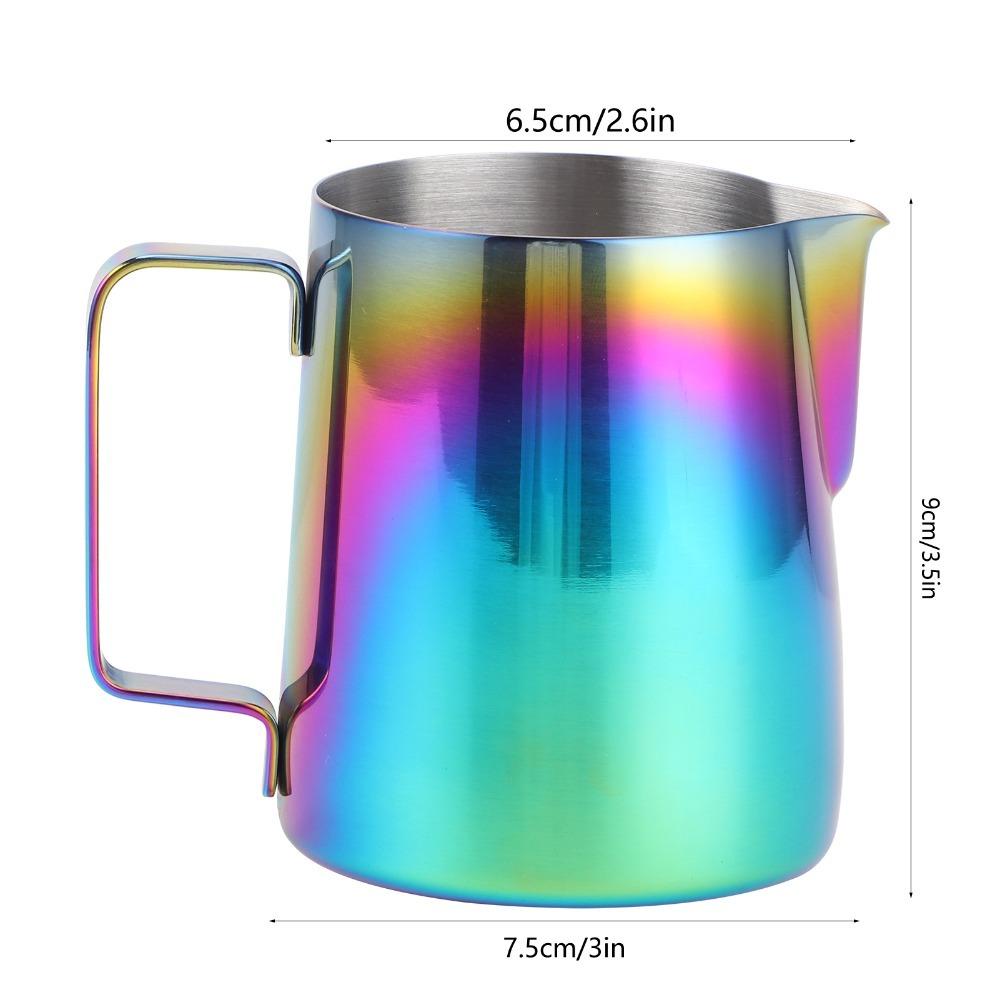 Colorful Latte Art Cup 350ml Capacity Milk Frothing Pitcher Steaming Pitcher  Latte Art Making