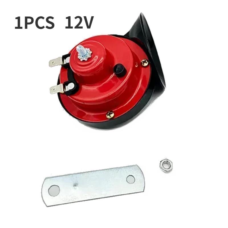 1Pair 60Db Electric Horn 12V Car Speaker 24V Truck Snail Trumpet 12V Motorcycle Horn High Pitched Whistle Waterproof Horns
