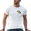 Blue and Gold Macaw Parrot In Your Front Pocket T-Shirt T Shirts for Man Slim Fit Cotton T Shir