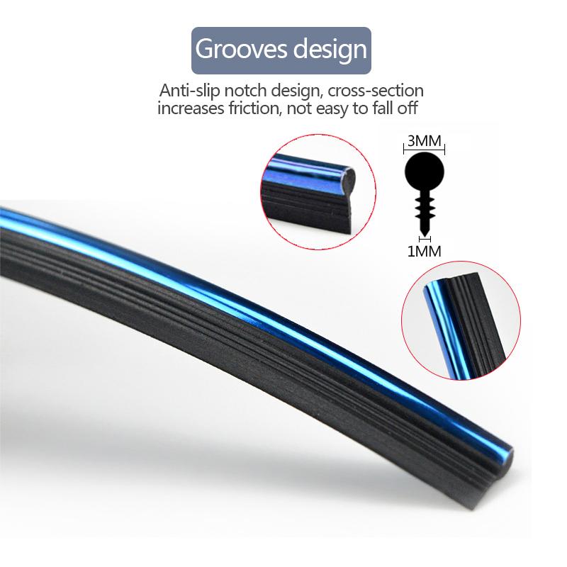 Interior Car Moulding Trim Strips DIY Flexible Anti Scratch Lines 5M Decoration Strip Dashboard Car-styling Auto Accessories