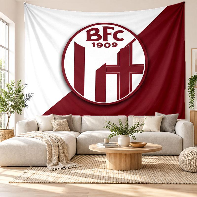 Bologna FC Wall Tapestry, Soft Fabric Wall Hanging, Decorative Backdrop For Bedroom Home Wall Art