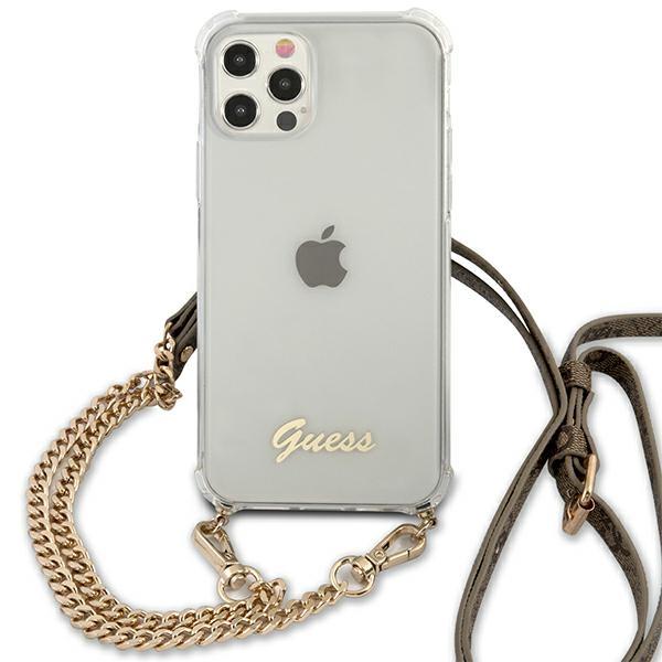 Guess Guhcp12Mkc4Gsgo Iphone 12/12 Pro6,1 Transparent Hardcase 4G Gold Chain