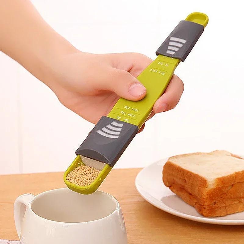 Eight Stalls Kitchen Scales Measure Cup Double And Adjustable Measuring Spoon For Salt Soup Coffee Tea Powder Kitchen Gadgets