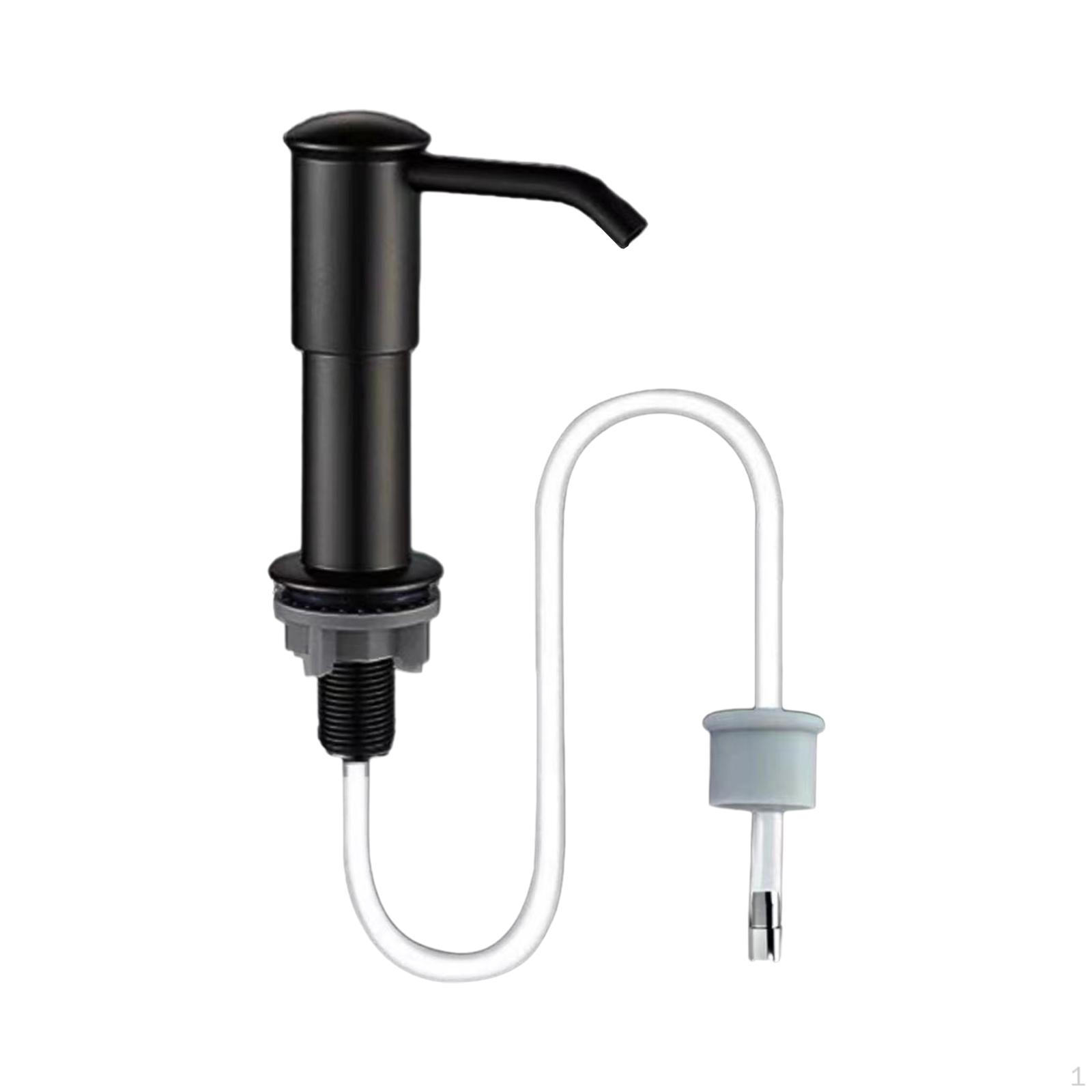 

Встроенный дозатор мыла для раковины с удлинительной трубкой для дома, ванной комнаты, кухни Black