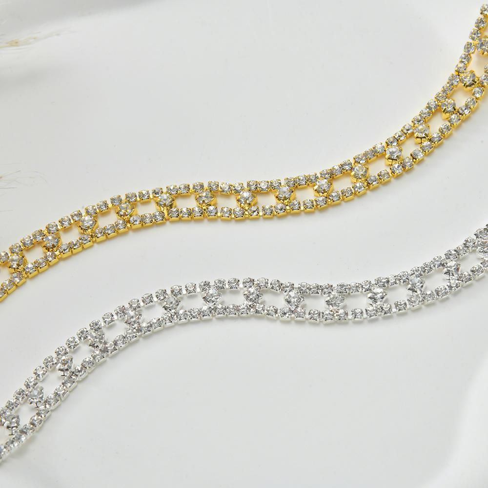 Fashion Shiny Rhinestone Ankle Bracelet Clear Crystal Chain On Leg Anklet For Women Summer Beach Party Jewelry Accessories