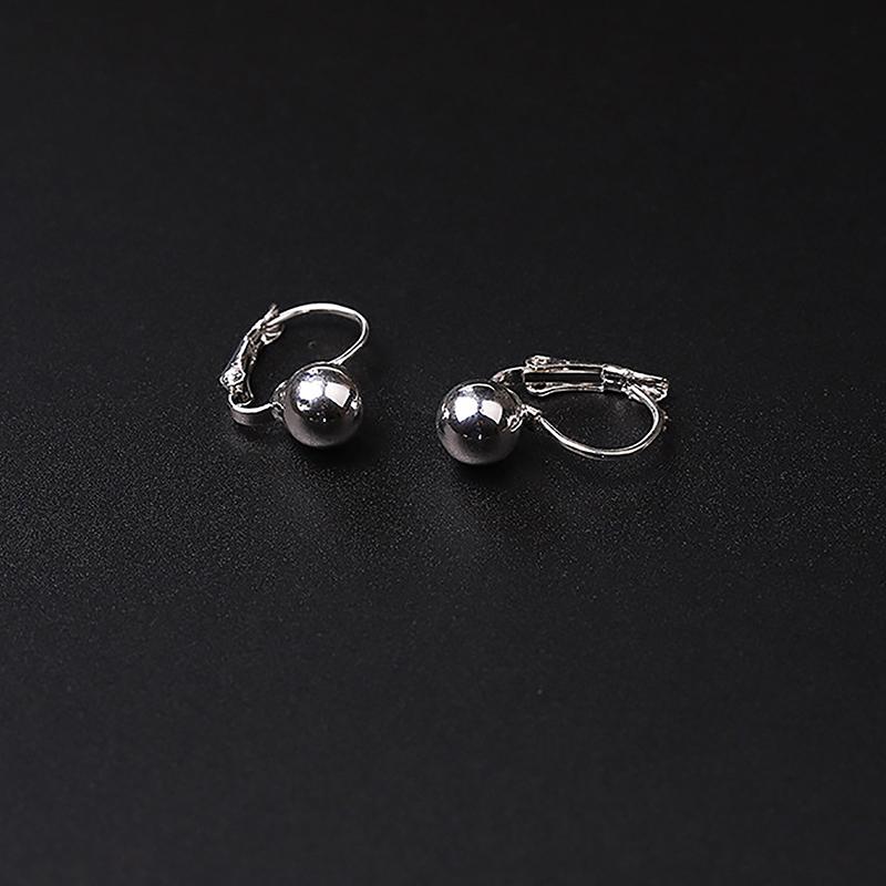 1Pair Korean Style Metal Roundness Drop Earrings Simple Ear Buckle For Women Party Gift  Jewelry Ear Accessories