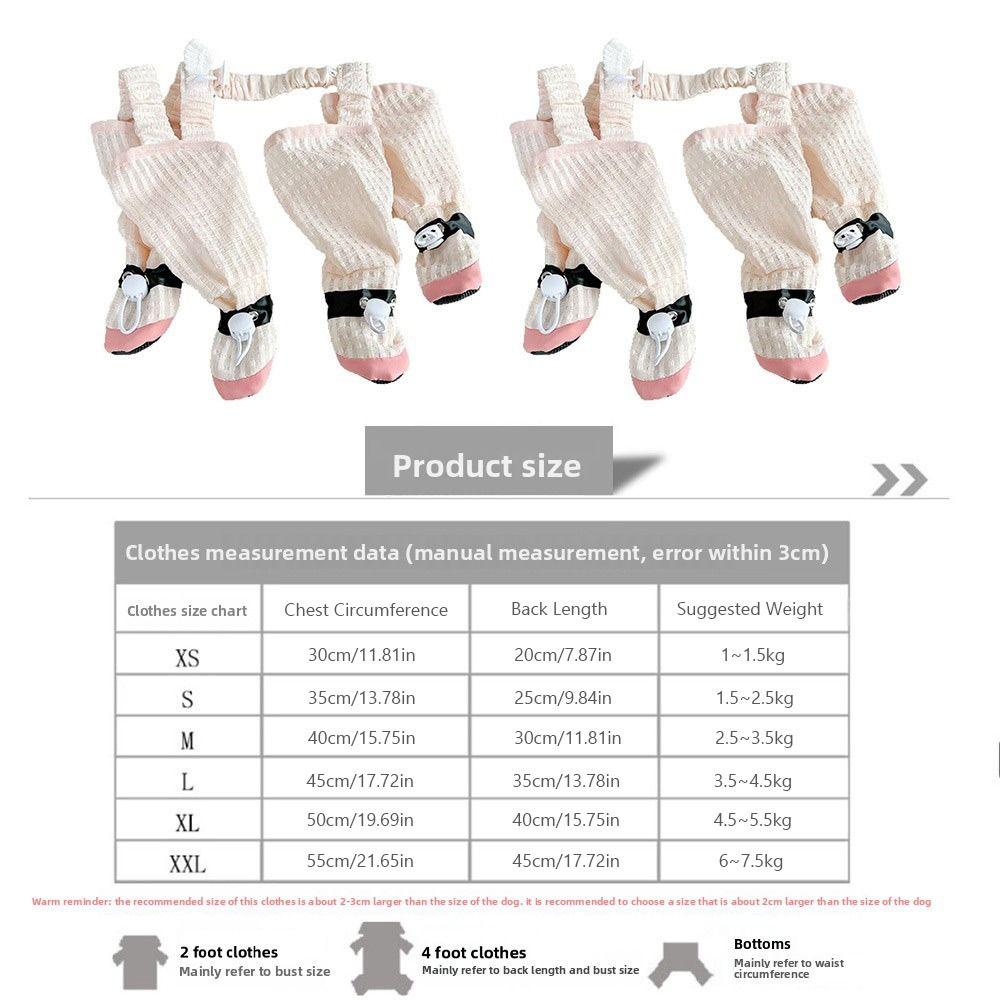 Full Leg Protection Dog Four-Legged Pants Dust-proof Dog Boot Leggings Outdoor Activities