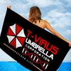 R-Resident Evil Games Beach Towel Colorful Bath Towels For Girl Microfiber Quick Dry Custom Sand Free Beach Yoga Spa Gym Pool