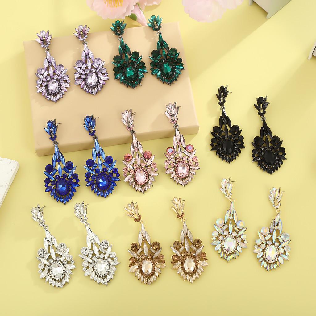 Geometric Alloy Drop Earrings For Women Fashion Statement Party Jewelry