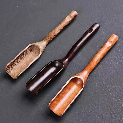 Wooden Chinese Kongfu Bamboo Retro Style Natural Tea Scoop Delicate Spoon Portable Teaspoon Tea Accessories