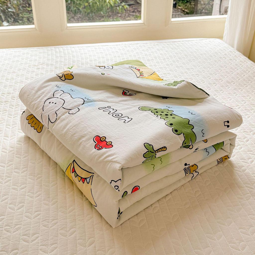 Class A Summer Cool Quilt: Double Yarn for Mother & Baby - Lightweight Air Conditioning Quilt for Kids, Students, and Dorms