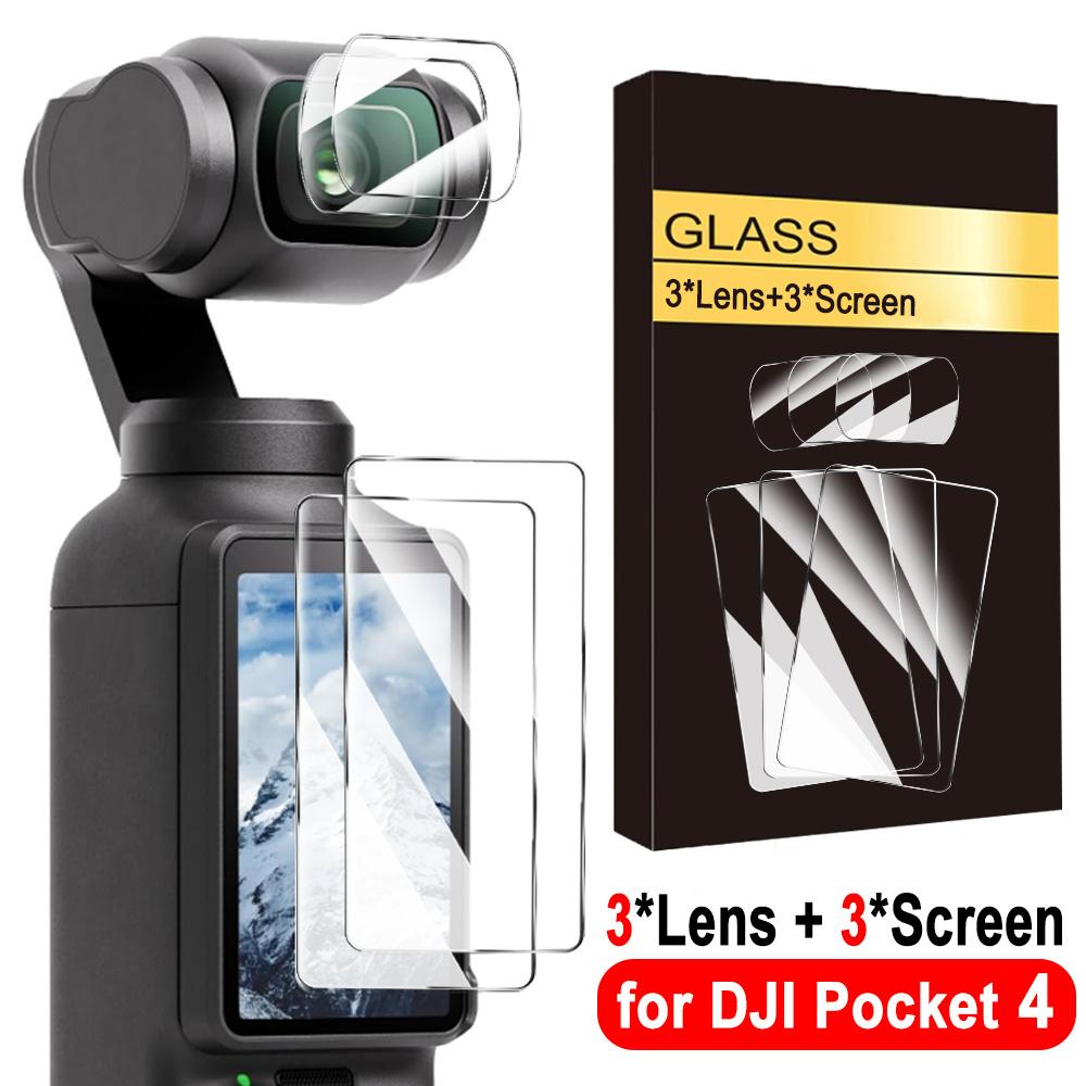 Hardness Anti-Scratch Lens Camera Film for DJI Pocket 4 Camera Films for DJI OSMO Pocket 4 Tempered Glass Film Screen Protector